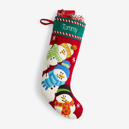 Holiday Felt Stocking - Snowmen