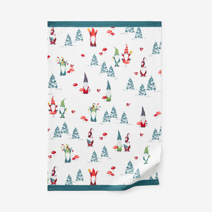 Holiday Tea Towel - Holiday Gnomes