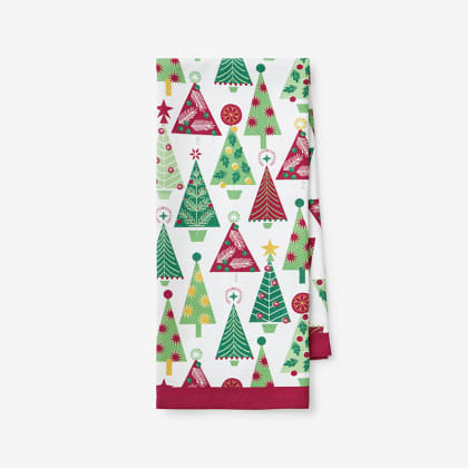 Holiday Tea Towel - Holiday Trees