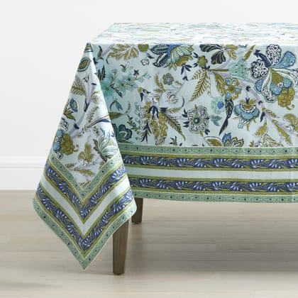 Autumn Garden Cotton Tablecloth - Autumn Garden Jacobean