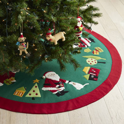 Holiday Felt Ornaments - Santa & Tree