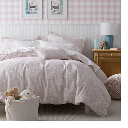 The Company Store x Wallshoppe Ditsy Gingham Wallpaper - Pink