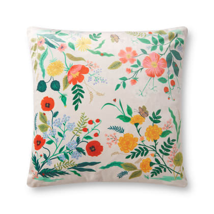 Rifle Paper Co. x Loloi 22 in. Square Pillow - Botanical Multi