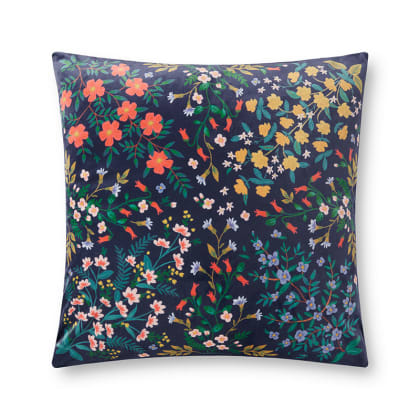 Rifle Paper Co. x Loloi 22 in. Square Pillow - Wildwood Navy
