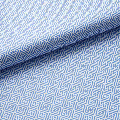 The Company Store x Wallshoppe Tile Wallpaper - White/Blue