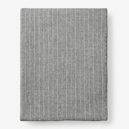 Pinstripe Blanket - Light Gray