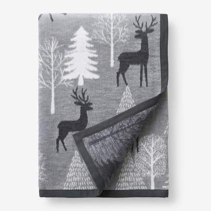 Company Plush™ Cotton and Acrylic Throw  - Night Deer