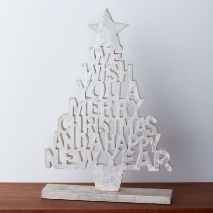 White Merry Christmas Tree