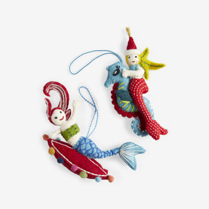 Holiday Felt Ornaments - Mermaid