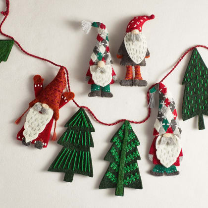 Holiday Felt Ornaments - Gnome