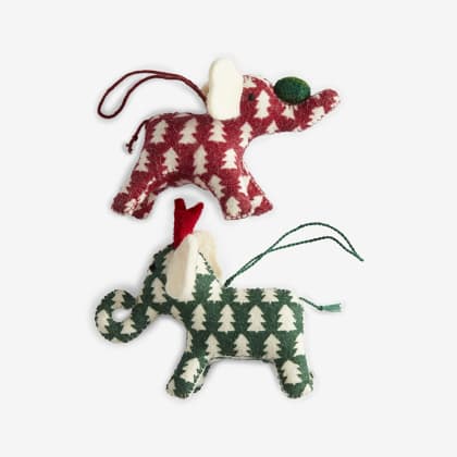 Holiday Felt Ornaments - Elephant