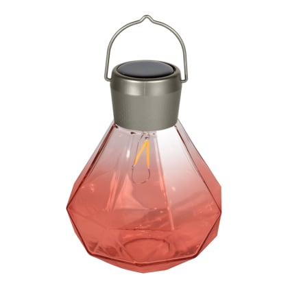 Gem Light Glass Solar Indoor/Outdoor Lantern