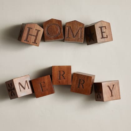 Holiday Wood Blocks - Merry/Joy