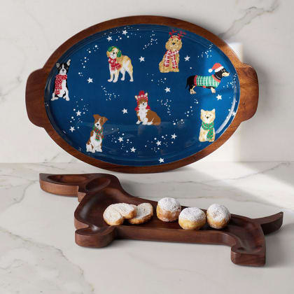 Holiday Wood Platter - Dogs