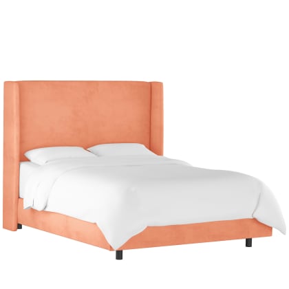 Gramercy Velvet Bed - Papaya