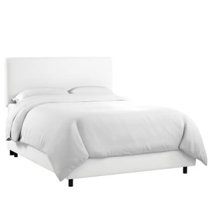 Tribeca Velvet Bed - White