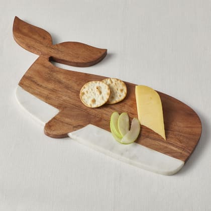 Marble & Wood Serving Board - Whale