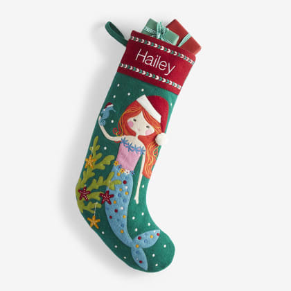 Holiday Felt Stocking - Mermaid