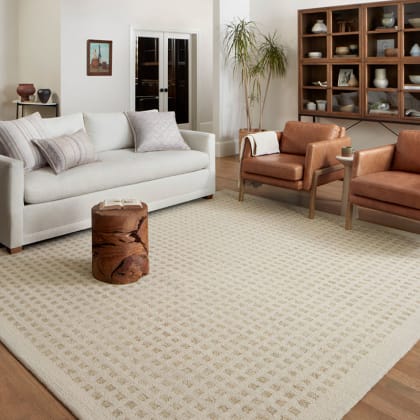 Chris Loves Julia x Loloi Polly Indoor Rug - Ivory/ Natural