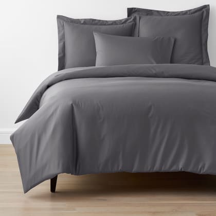 Company Cotton™ Wrinkle-Free Sateen Duvet Cover - Stone Gray