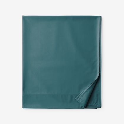 Company Cotton™ Wrinkle-Free Sateen Flat Sheet - Blue Jay