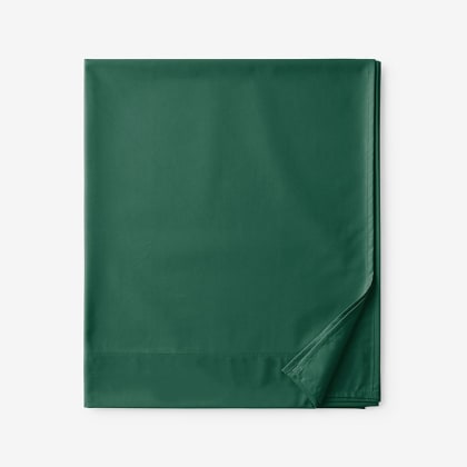 Company Cotton™ Wrinkle-Free Sateen Flat Sheet - Evergreen