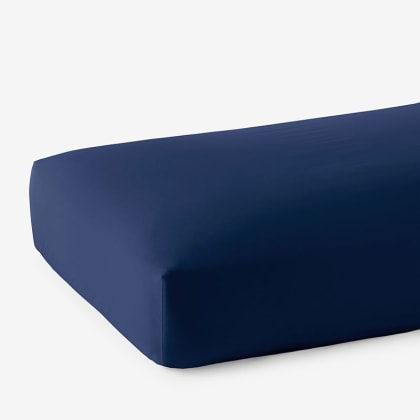 Company Cotton™ Wrinkle-Free Sateen Fitted Sheet - Blue Sapphire