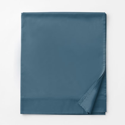 Company Cotton™ Sateen Deep Pocket Flat Sheet - Blue Stone