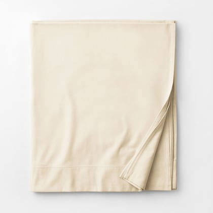 Legends Luxury™ Velvet Flannel Deep Pocket Flat Sheet - Cream