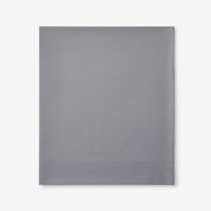 Company Cotton™ Organic Cotton Percale Flat Sheet - Dark Gray