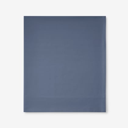 Company Cotton™ Organic Cotton Percale Flat Sheet - Shadow Blue