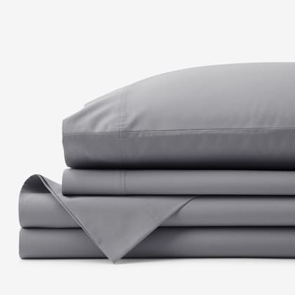 Company Cotton™ Organic Cotton Percale Sheet Set - Dark Grey