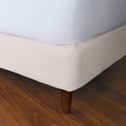 Madelyn Egyptian Cotton Matelassé Box Spring Cover - Ivory
