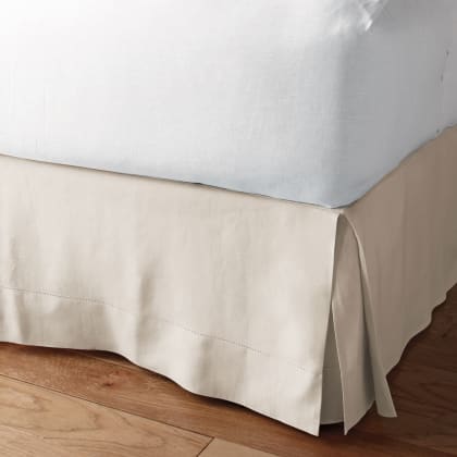 Comfort Wash Linen 18 in. Drop Bed Skirt