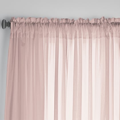 Chambray Voile Yarn-Dyed Rod Pocket Window Curtain