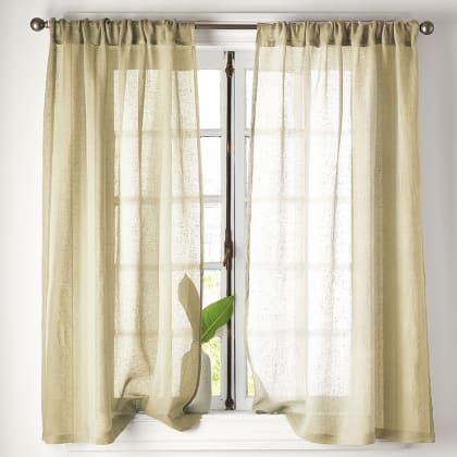 Sheer Linen Window Curtain - Amber