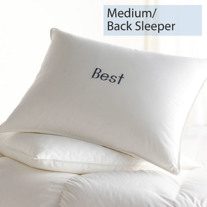 Best Down Back Sleepers Medium Density Pillow