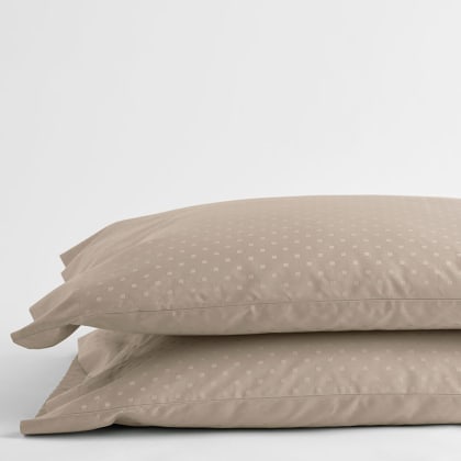 Legends Hotel™ Dot Supima® Cotton Sateen Pillowcases - Cobblestone