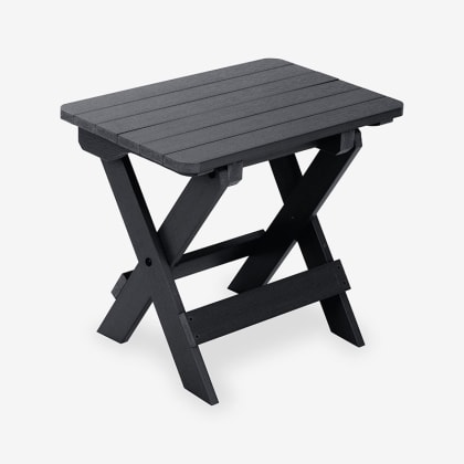 Adirondack Folding Side Table - Black