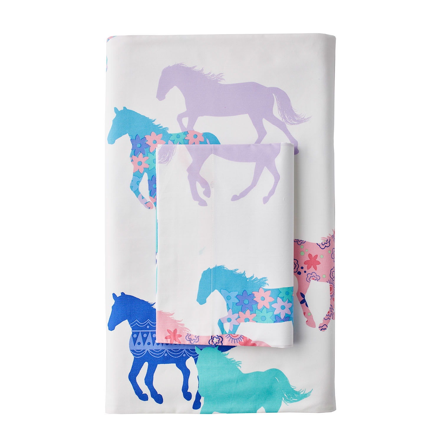 Company Kids™ Prancing Ponies Cotton Percale Fitted Sheet - Multi