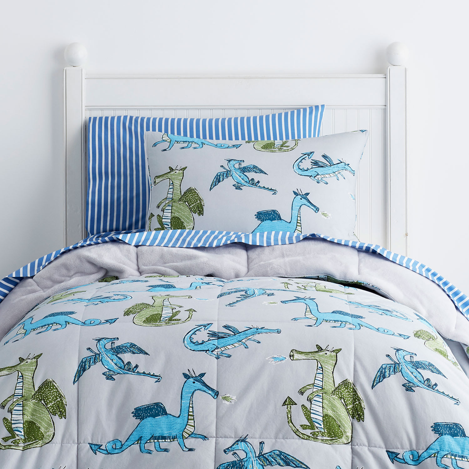 Dragon Printed Reversible Comforter Set - Dragon