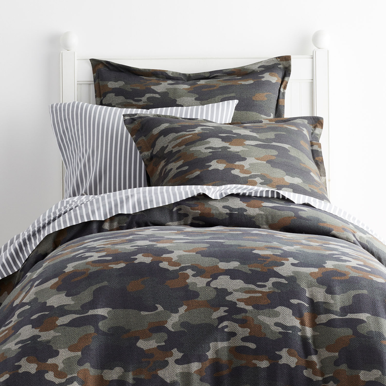 Camouflage Jersey Knit Duvet Cover - Multi