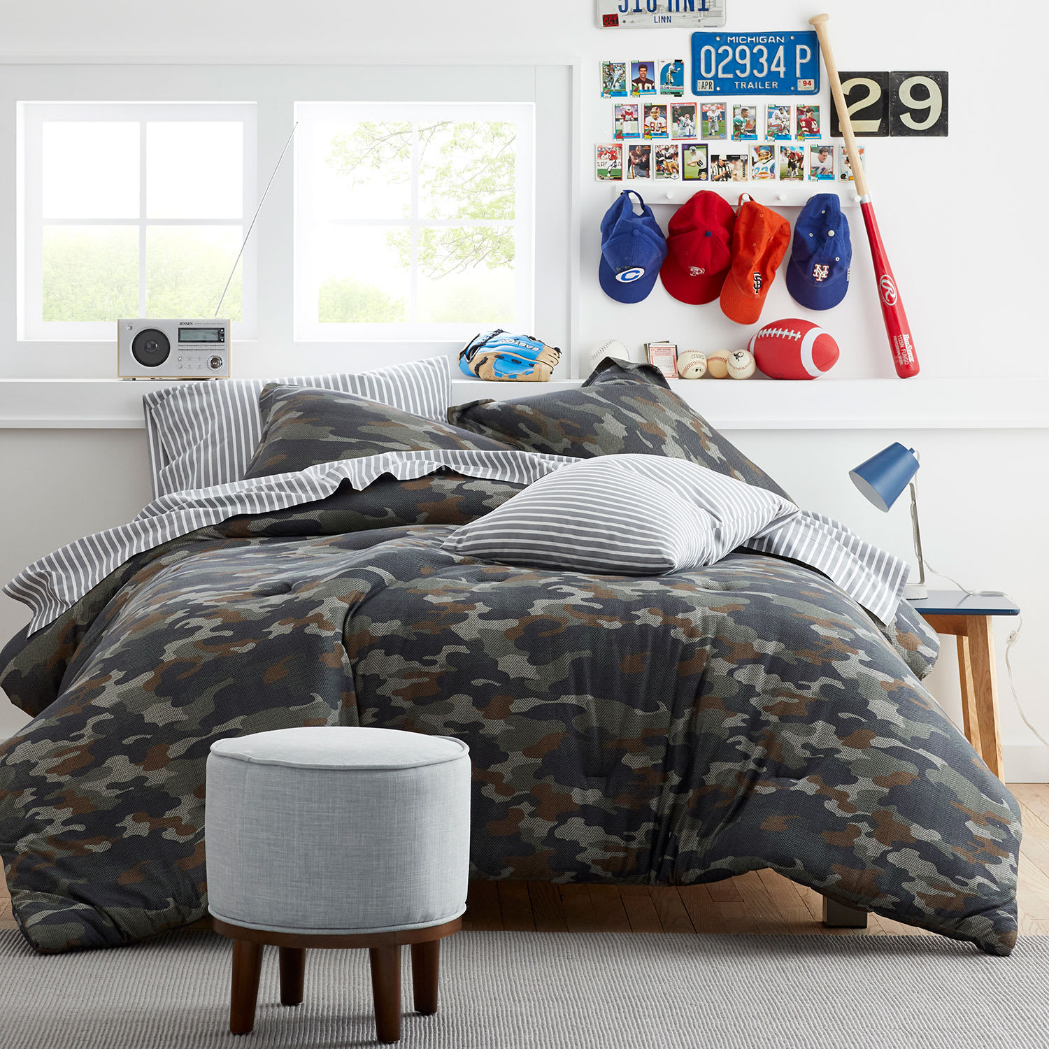 Camouflage Jersey Knit Comforter - Multi
