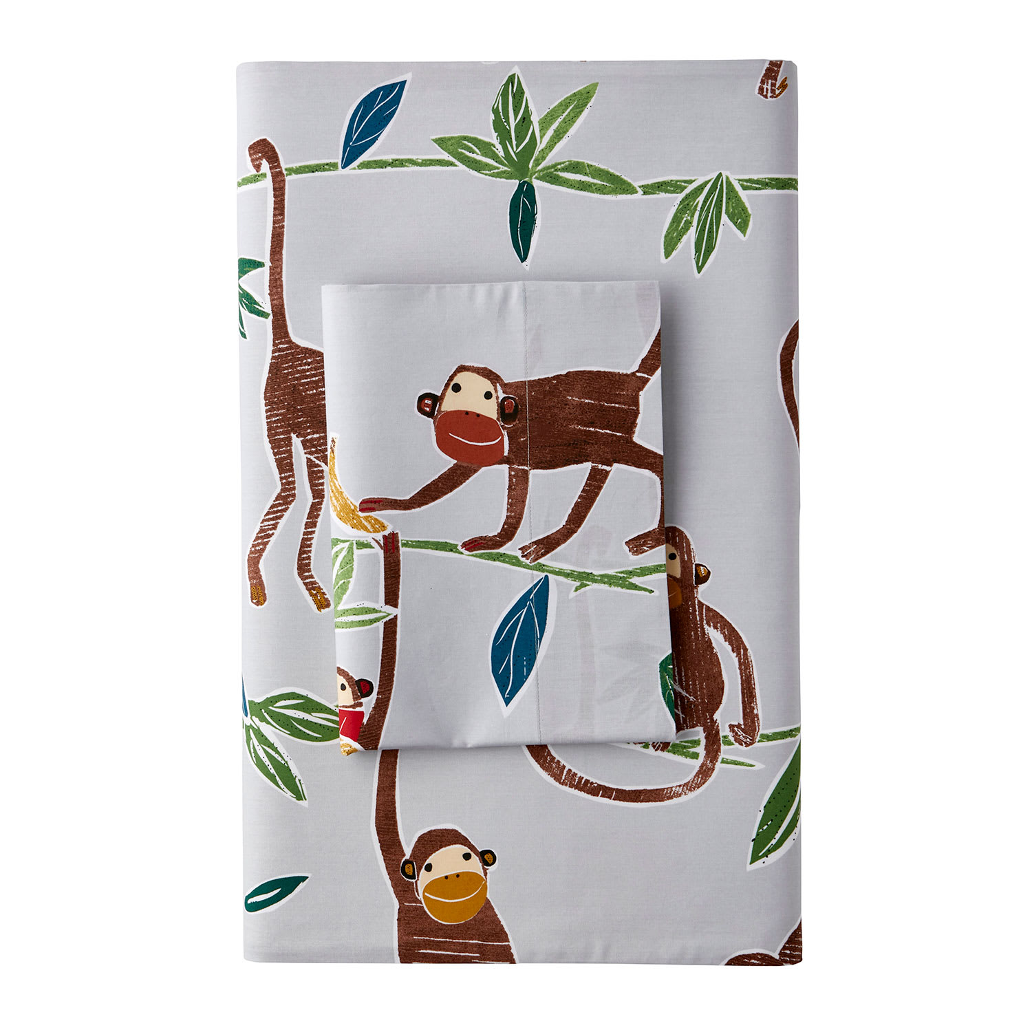 Company Kids™ Monkey Business Cotton Percale Pillowcases - Multi