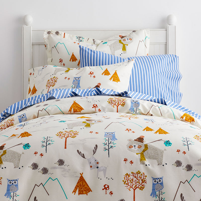 Company Kids™ Forest Campers Organic Cotton Percale Duvet Cover - Multi