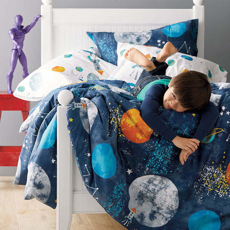 Company Kids™ Space Travel Organic Cotton Percale Duvet Cover