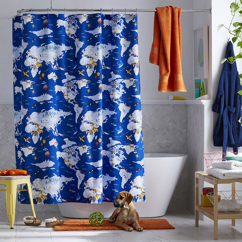 Company Kids™ Around The World Organic Percale Shower Curtain
