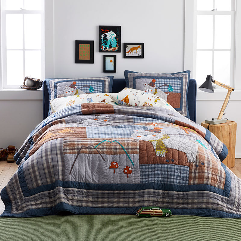 Forest Campers Cotton Quilt - Multi