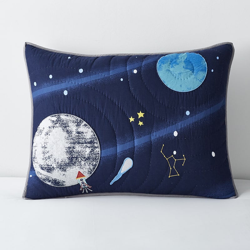 Space Travel Handcrafted Cotton Sham