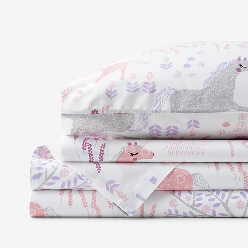 Company Kids™ Unicorn Forest Organic Cotton Percale Sheet Set